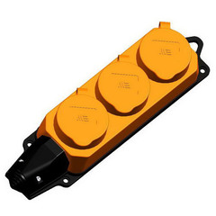 Колодка тройная с заглушками UPS 1x16A...