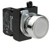 Кнопка нажимная круглая белая CM100DB (1НО)