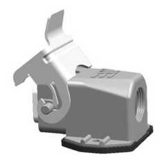 Корпус розетки наклонная алюминиевая (403013S) IP65