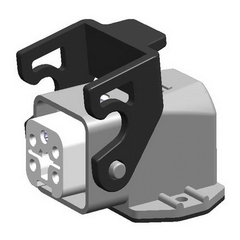 Стационарная розетка наклонная корпус из термопластика (403077) IP65